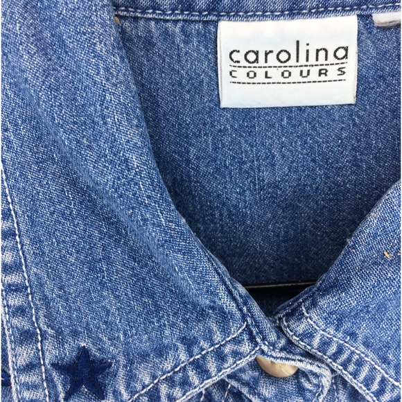 Appliqued Stars CAROLINA COLOURS Denim Shirt - Picture 5 of 5